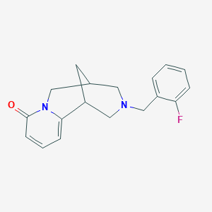 molecular formula C18H19FN2O B5599647 11-(2-fluorobenzyl)-7,11-diazatricyclo[7.3.1.0~2,7~]trideca-2,4-dien-6-one 