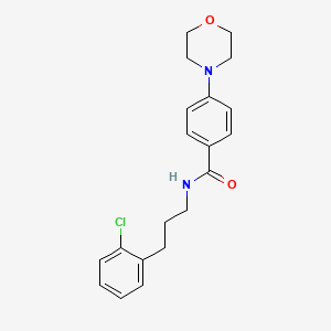 molecular formula C20H23ClN2O2 B5599657 N-[3-(2-chlorophenyl)propyl]-4-(4-morpholinyl)benzamide 