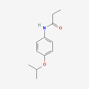 molecular formula C12H17NO2 B5599693 N-(4-isopropoxyphenyl)propanamide 