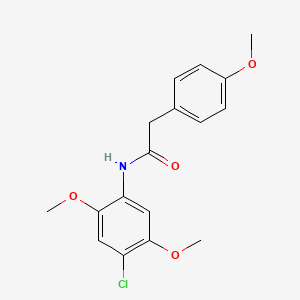 molecular formula C17H18ClNO4 B5599715 N-(4-chloro-2,5-dimethoxyphenyl)-2-(4-methoxyphenyl)acetamide CAS No. 346664-01-5