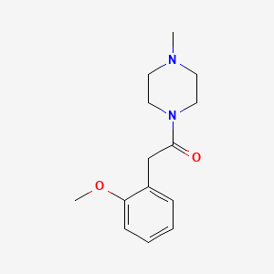 molecular formula C14H20N2O2 B5599729 1-[(2-methoxyphenyl)acetyl]-4-methylpiperazine 