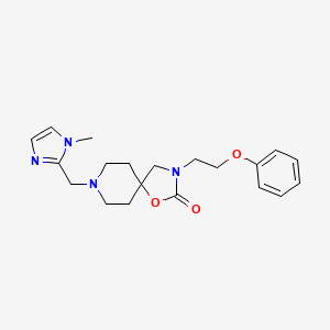 molecular formula C20H26N4O3 B5599732 8-[(1-methyl-1H-imidazol-2-yl)methyl]-3-(2-phenoxyethyl)-1-oxa-3,8-diazaspiro[4.5]decan-2-one 