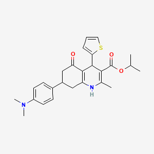 isopropyl 7-[4-(dimethylamino)phenyl]-2-methyl-5-oxo-4-(2-thienyl)-1,4,5,6,7,8-hexahydro-3-quinolinecarboxylate