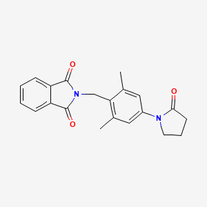 molecular formula C21H20N2O3 B5599818 2-[2,6-二甲基-4-(2-氧代-1-吡咯烷基)苄基]-1H-异吲哚-1,3(2H)-二酮 