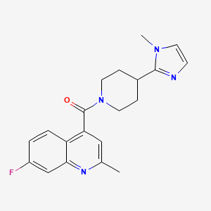 7-fluoro-2-methyl-4-{[4-(1-methyl-1H-imidazol-2-yl)-1-piperidinyl]carbonyl}quinoline