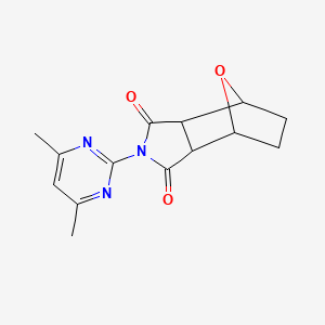 molecular formula C14H15N3O3 B5599885 4-(4,6-dimethyl-2-pyrimidinyl)-10-oxa-4-azatricyclo[5.2.1.0~2,6~]decane-3,5-dione 