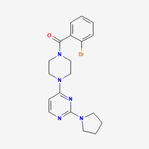 4-[4-(2-bromobenzoyl)-1-piperazinyl]-2-(1-pyrrolidinyl)pyrimidine