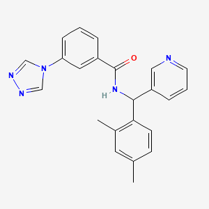 N-[(2,4-dimethylphenyl)(3-pyridinyl)methyl]-3-(4H-1,2,4-triazol-4-yl)benzamide