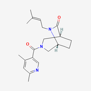 (1S*,5R*)-3-[(4,6-dimethyl-3-pyridinyl)carbonyl]-6-(3-methyl-2-buten-1-yl)-3,6-diazabicyclo[3.2.2]nonan-7-one