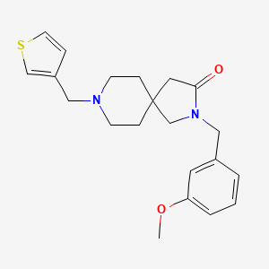 molecular formula C21H26N2O2S B5599960 2-(3-methoxybenzyl)-8-(3-thienylmethyl)-2,8-diazaspiro[4.5]decan-3-one 