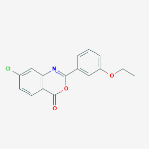 molecular formula C16H12ClNO3 B5599991 7-chloro-2-(3-ethoxyphenyl)-4H-3,1-benzoxazin-4-one CAS No. 60856-81-7