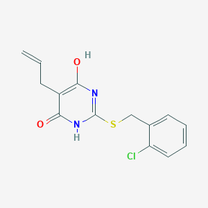 2-[(2-chlorobenzyl)sulfanyl]-6-hydroxy-5-(prop-2-en-1-yl)pyrimidin-4(3H)-one