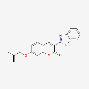 molecular formula C20H15NO3S B5600055 3-(1,3-benzothiazol-2-yl)-7-[(2-methylprop-2-en-1-yl)oxy]-2H-chromen-2-one 