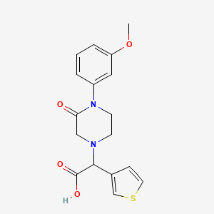 molecular formula C17H18N2O4S B5600059 [4-(3-methoxyphenyl)-3-oxopiperazin-1-yl](3-thienyl)acetic acid 