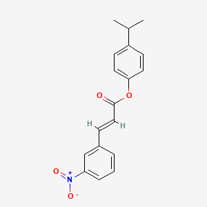 molecular formula C18H17NO4 B5600087 4-isopropylphenyl 3-(3-nitrophenyl)acrylate 