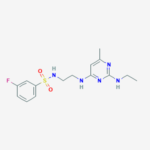 N-(2-{[2-(ethylamino)-6-methyl-4-pyrimidinyl]amino}ethyl)-3-fluorobenzenesulfonamide