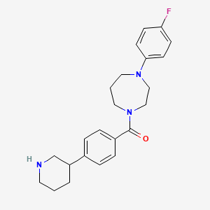 molecular formula C23H28FN3O B5600140 1-(4-fluorophenyl)-4-(4-piperidin-3-ylbenzoyl)-1,4-diazepane 