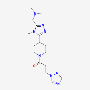 N,N-dimethyl-1-(4-methyl-5-{1-[3-(1H-1,2,4-triazol-1-yl)propanoyl]piperidin-4-yl}-4H-1,2,4-triazol-3-yl)methanamine