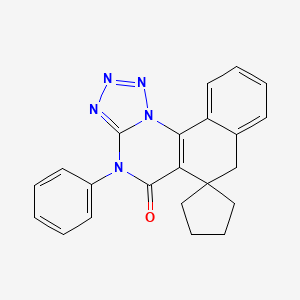 molecular formula C22H19N5O B5600173 4-phenyl-4H-spiro[benzo[h]tetrazolo[1,5-a]quinazoline-6,1'-cyclopentan]-5(7H)-one 