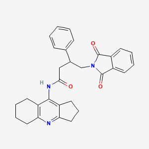 molecular formula C30H29N3O3 B5600181 4-(1,3-dioxoisoindol-2-yl)-N-(2,3,5,6,7,8-hexahydro-1H-cyclopenta[b]quinolin-9-yl)-3-phenylbutanamide 