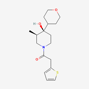 molecular formula C17H25NO3S B5600186 (3R*,4R*)-3-甲基-4-(四氢-2H-吡喃-4-基)-1-(2-噻吩基乙酰基)哌啶-4-醇 