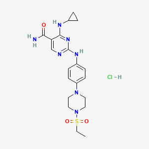 molecular formula C20H28ClN7O3S B560020 Cerdulatinib hydrochloride CAS No. 1369761-01-2