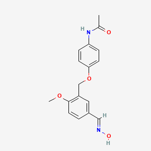 N-[4-({5-[(E)-(HYDROXYIMINO)METHYL]-2-METHOXYPHENYL}METHOXY)PHENYL]ACETAMIDE