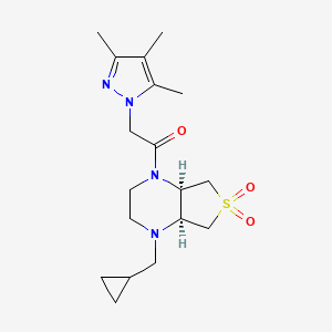 (4aR*,7aS*)-1-(cyclopropylmethyl)-4-[(3,4,5-trimethyl-1H-pyrazol-1-yl)acetyl]octahydrothieno[3,4-b]pyrazine 6,6-dioxide