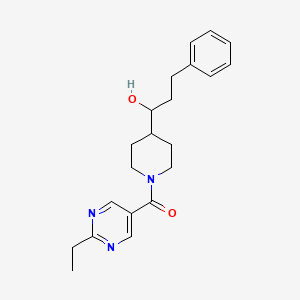 1-{1-[(2-ethyl-5-pyrimidinyl)carbonyl]-4-piperidinyl}-3-phenyl-1-propanol