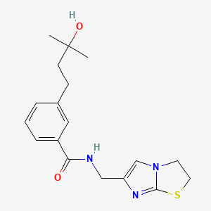 N-(2,3-dihydroimidazo[2,1-b][1,3]thiazol-6-ylmethyl)-3-(3-hydroxy-3-methylbutyl)benzamide