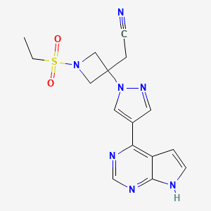 molecular formula C₁₆H₁₇N₇O₂S B560044 巴瑞替尼 CAS No. 1187594-09-7
