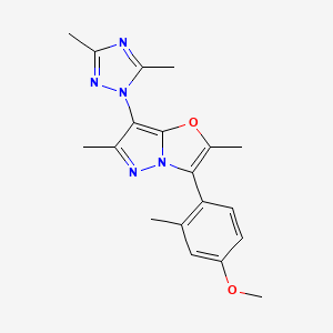 molecular formula C19H21N5O2 B560057 Nvs-crf38 CAS No. 1207258-55-6