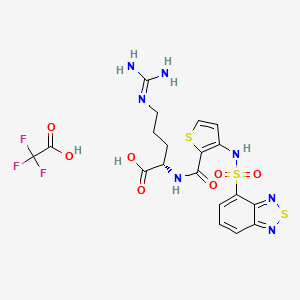 (2S)-2-[[3-(2,1,3-benzothiadiazol-4-ylsulfonylamino)thiophene-2-carbonyl]amino]-5-(diaminomethylideneamino)pentanoic acid;2,2,2-trifluoroacetic acid