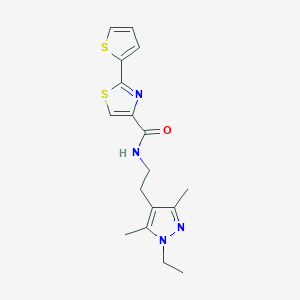 N-[2-(1-ethyl-3,5-dimethyl-1H-pyrazol-4-yl)ethyl]-2-(2-thienyl)-1,3-thiazole-4-carboxamide