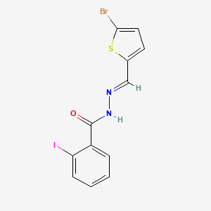 N-[(E)-(5-bromothiophen-2-yl)methylideneamino]-2-iodobenzamide