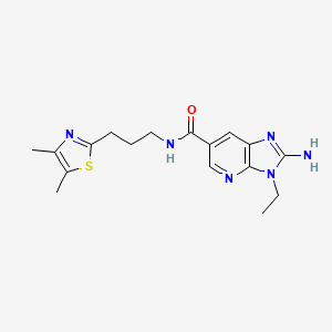 2-amino-N-[3-(4,5-dimethyl-1,3-thiazol-2-yl)propyl]-3-ethyl-3H-imidazo[4,5-b]pyridine-6-carboxamide