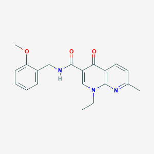 1-ethyl-N-[(2-methoxyphenyl)methyl]-7-methyl-4-oxo-1,8-naphthyridine-3-carboxamide