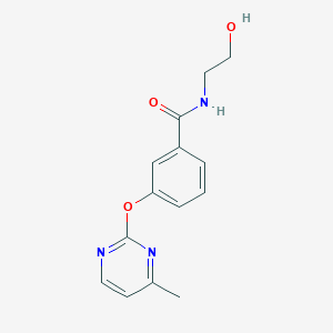 N-(2-hydroxyethyl)-3-[(4-methyl-2-pyrimidinyl)oxy]benzamide