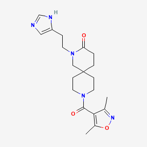 9-[(3,5-dimethylisoxazol-4-yl)carbonyl]-2-[2-(1H-imidazol-4-yl)ethyl]-2,9-diazaspiro[5.5]undecan-3-one