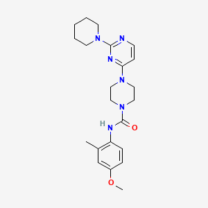 N-(4-methoxy-2-methylphenyl)-4-[2-(1-piperidinyl)-4-pyrimidinyl]-1-piperazinecarboxamide