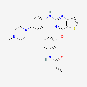 molecular formula C₂₆H₂₆N₆O₂S B560107 Olmutinib CAS No. 1353550-13-6