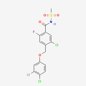 molecular formula C15H11Cl3FNO4S B560110 Nav1.7 inhibitor CAS No. 1355631-24-1