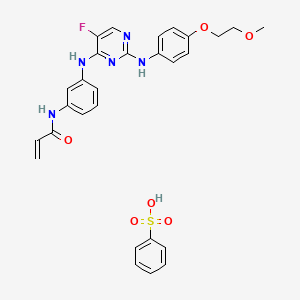 molecular formula C28H28FN5O6S B560112 Spebrutinib besylate CAS No. 1360053-81-1