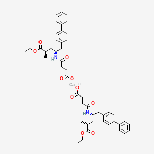 molecular formula C48H56CaN2O10 B560113 盐酸 AHU-377 CAS No. 1369773-39-6