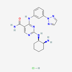 molecular formula C19H24ClN9O B560115 PRT062607 Hydrochloride CAS No. 1370261-97-4