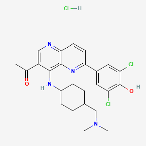 molecular formula C25H29Cl3N4O2 B560139 OTS-167 单盐酸盐 CAS No. 1431698-10-0