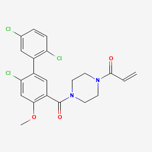 molecular formula C21H19Cl3N2O3 B560167 K-Ras G12C-IN-3 CAS No. 1629268-19-4