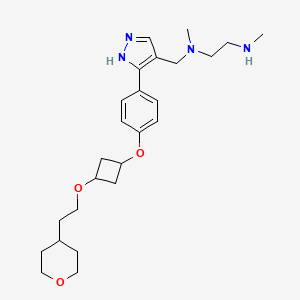 N,N'-Dimethyl-N-({3-[4-({trans-3-[2-(Tetrahydro-2h-Pyran-4-Yl)ethoxy]cyclobutyl}oxy)phenyl]-1h-Pyrazol-4-Yl}methyl)ethane-1,2-Diamine