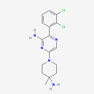 6-(4-Azanyl-4-Methyl-Piperidin-1-Yl)-3-[2,3-Bis(Chloranyl)phenyl]pyrazin-2-Amine