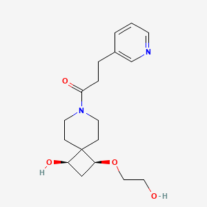 (1R*,3S*)-3-(2-hydroxyethoxy)-7-[3-(3-pyridinyl)propanoyl]-7-azaspiro[3.5]nonan-1-ol